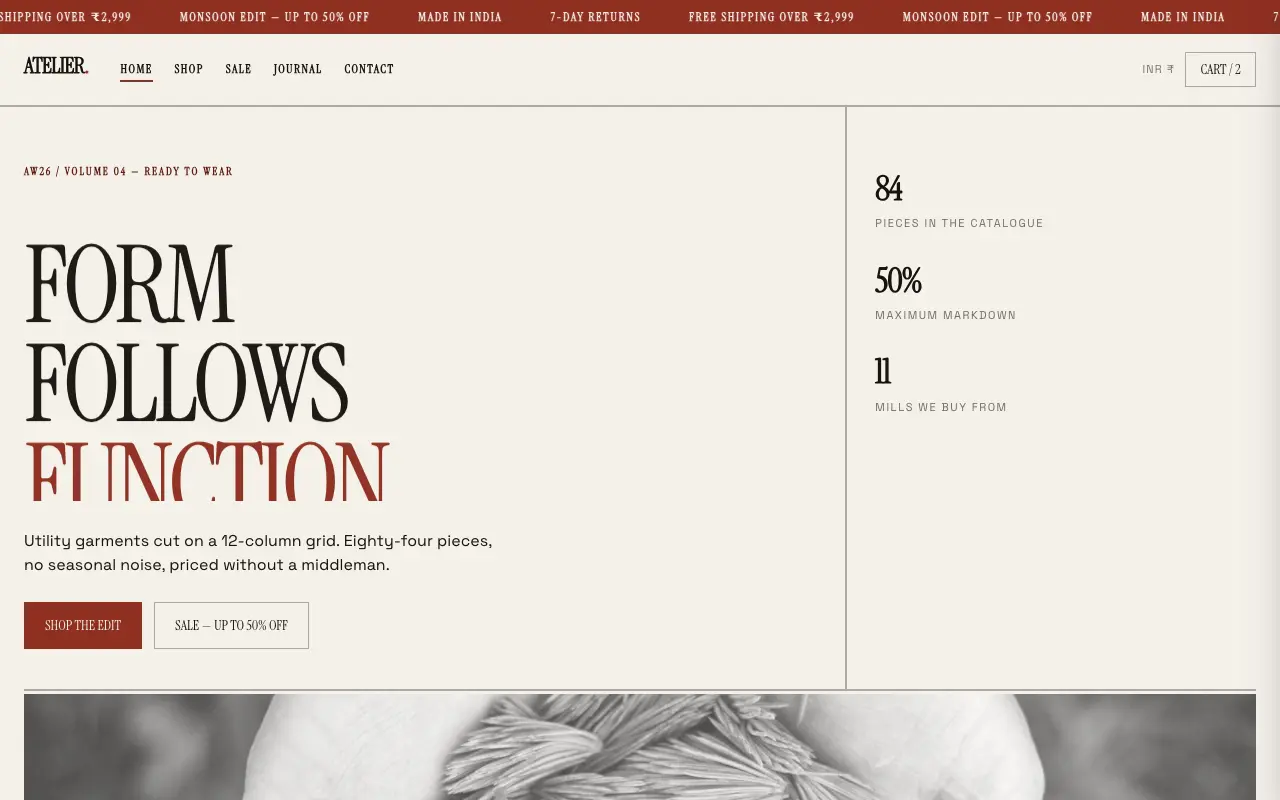 Atelier Grid Commerce design preview