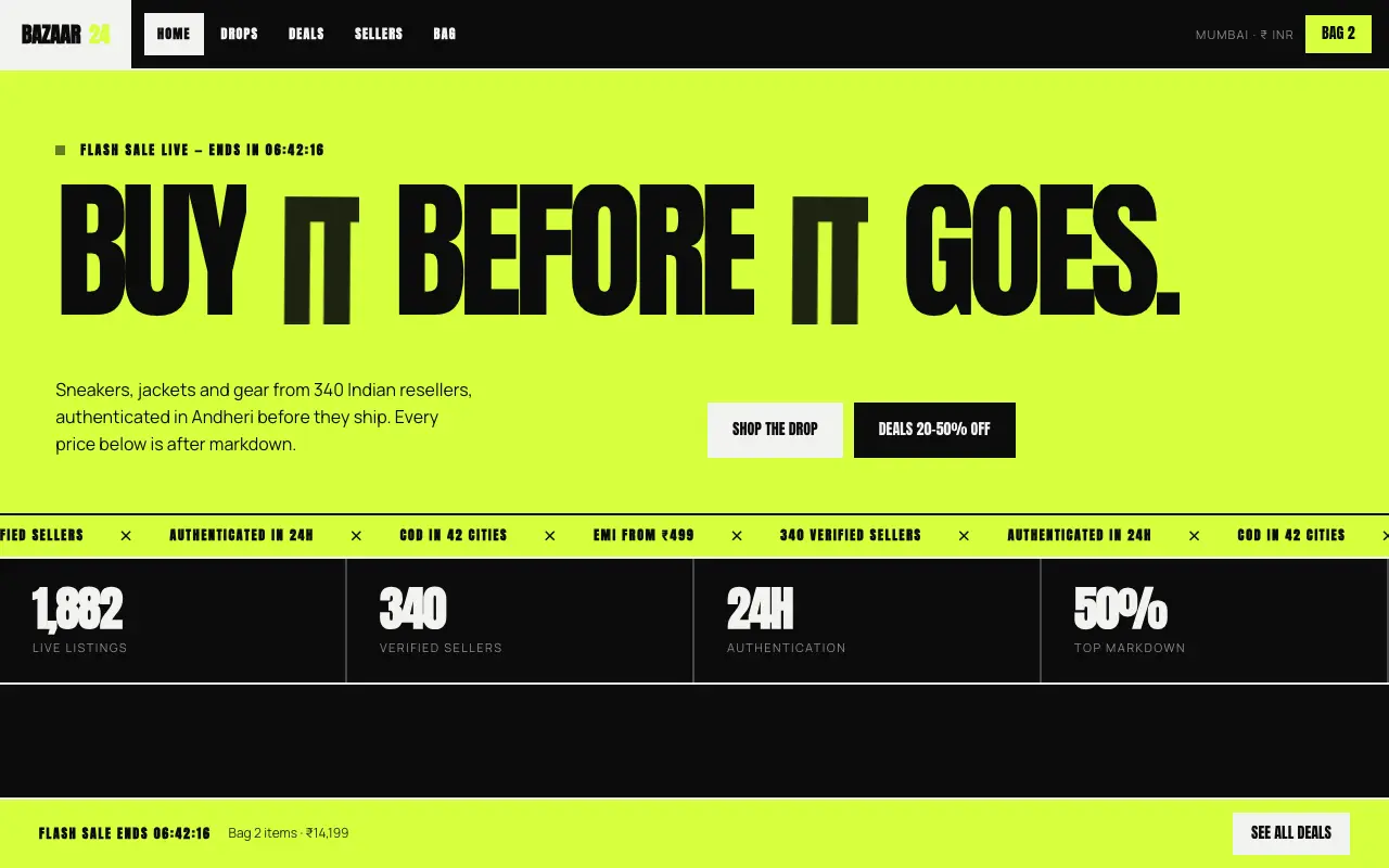 Bazaar Deals design preview