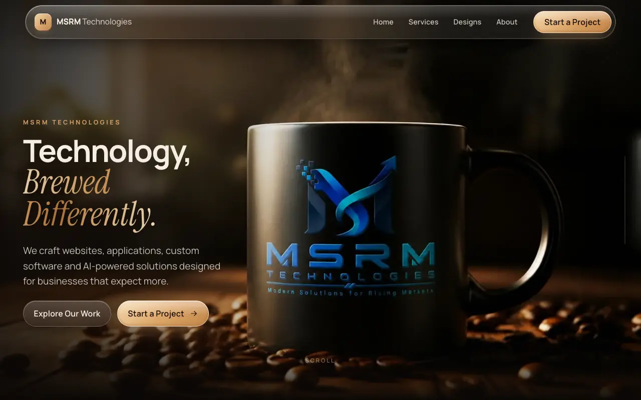 Brewed Coffee Brand Experience design preview