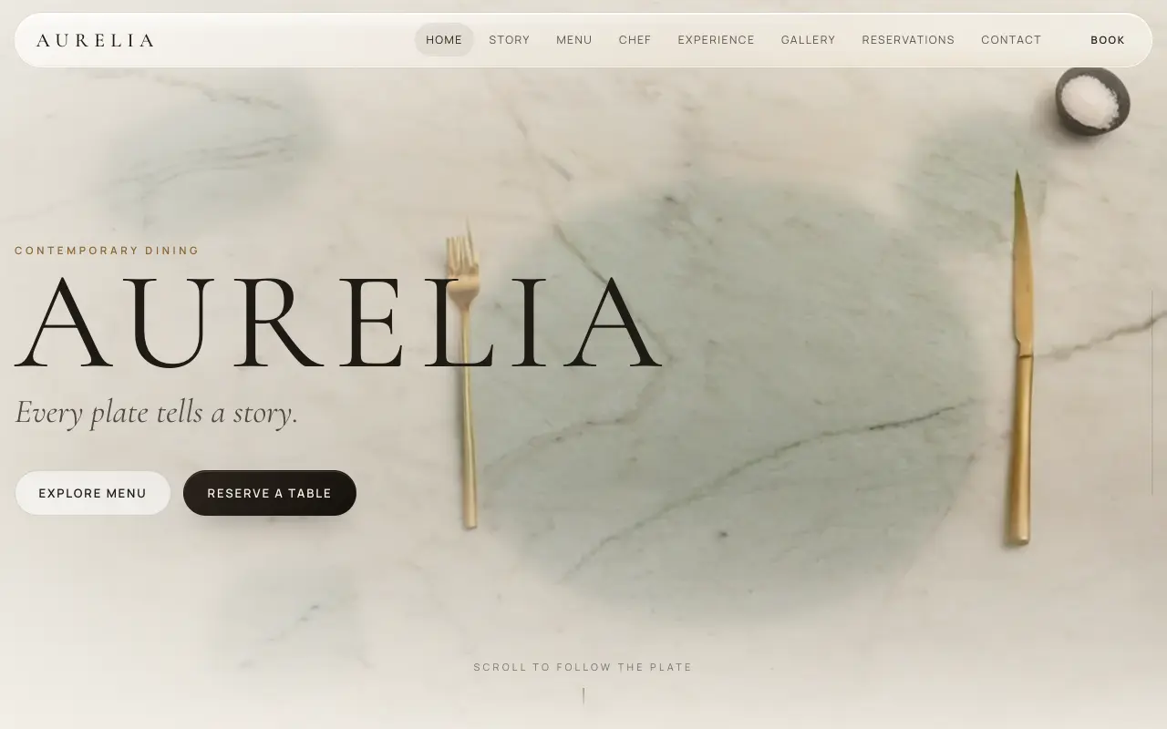 AURELIA Contemporary Dining design preview